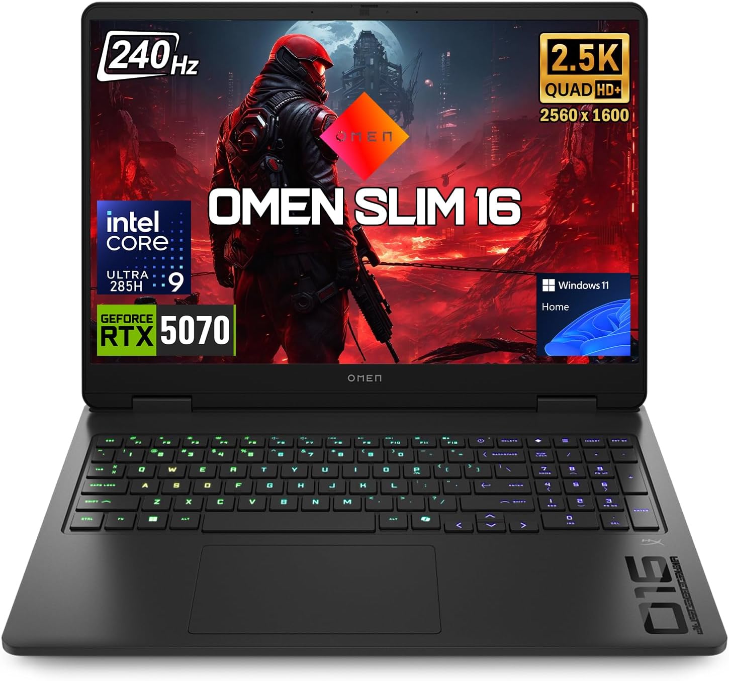 PCONLINE HP OMEN Slim Intel Ultra 9 285H RTX 5070 240Hz QHD+ Gaming Laptop
