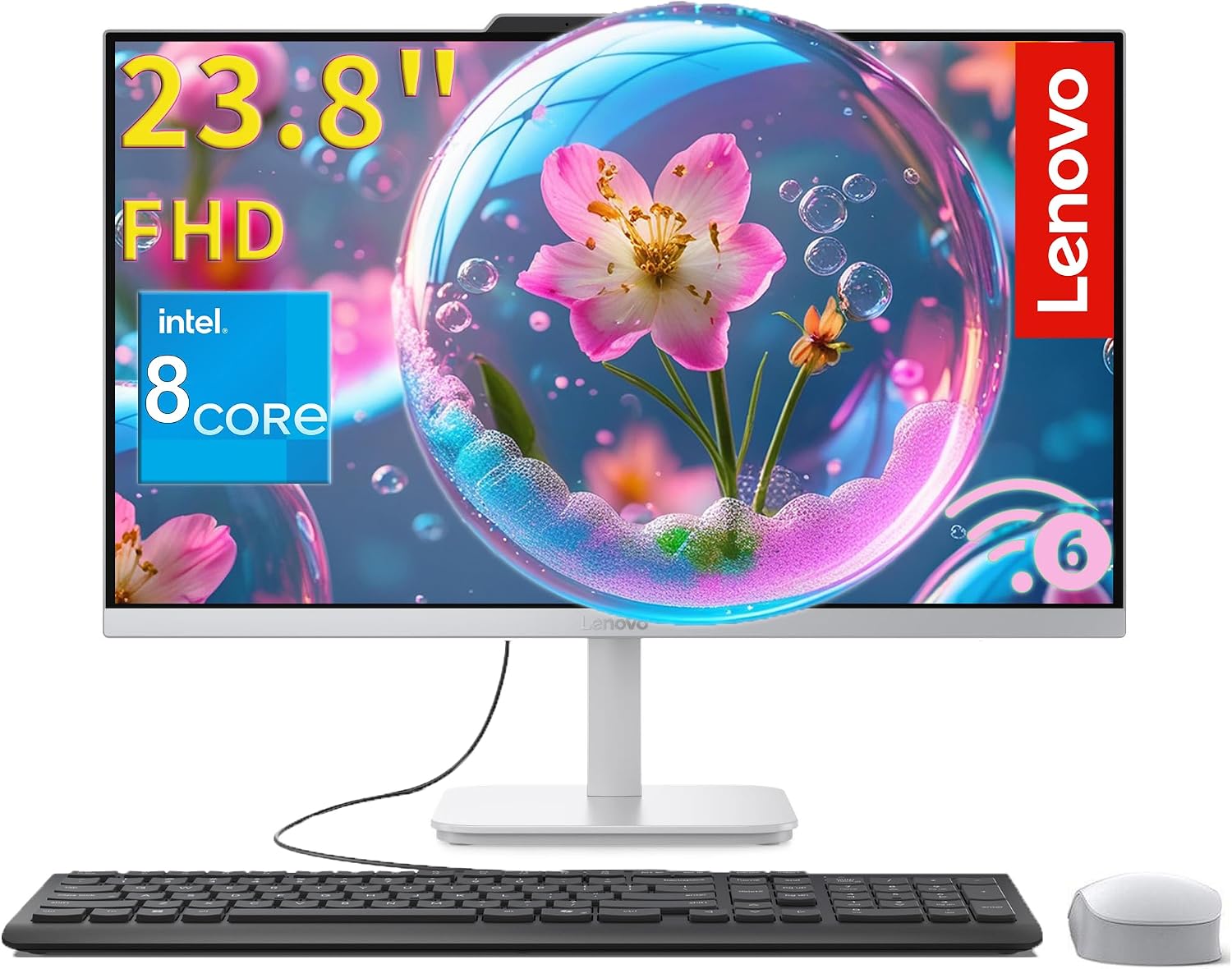 Lenovo IdeaCentre 24" Business All-in-One Desktop, 16GB RAM 512GB SSD