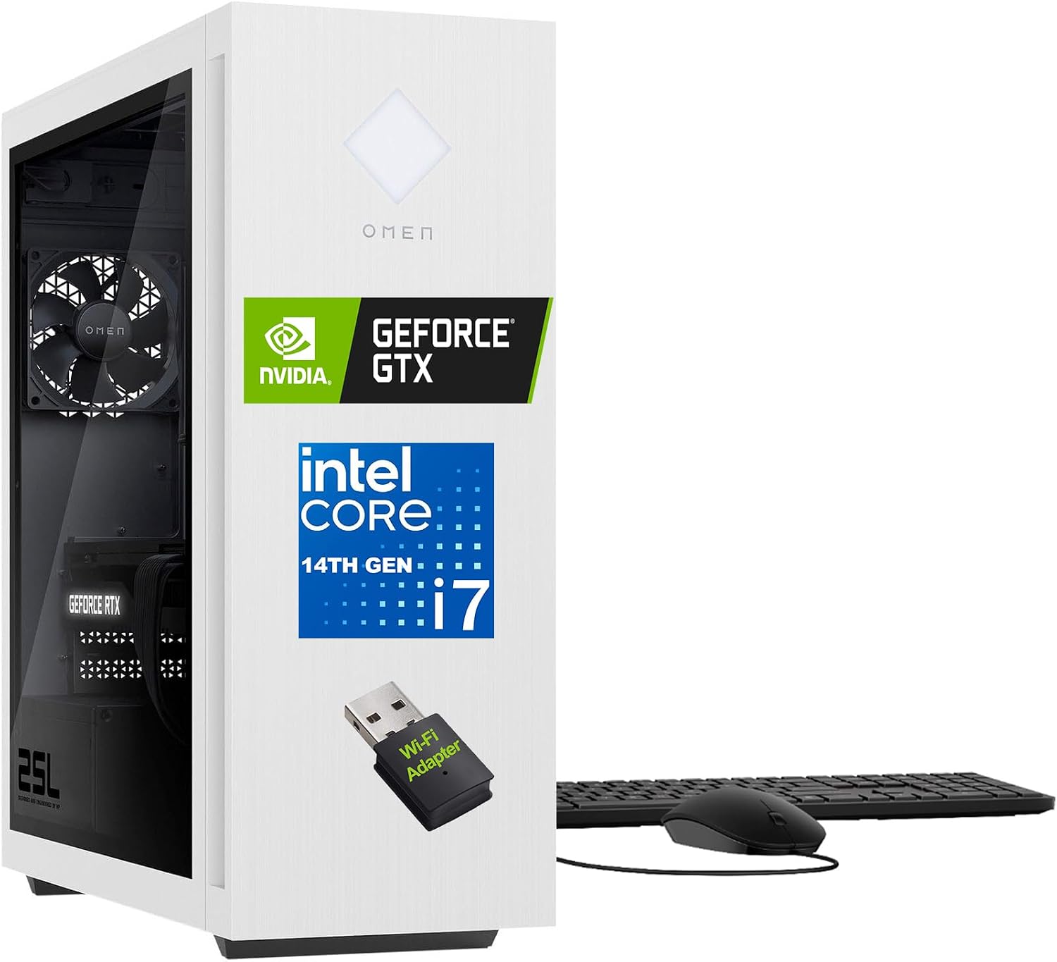 HP Gaming PC OMEN 25L Desktop, i7-14700F, 32GB RAM 1TB SSD GTX 1660S 6GB