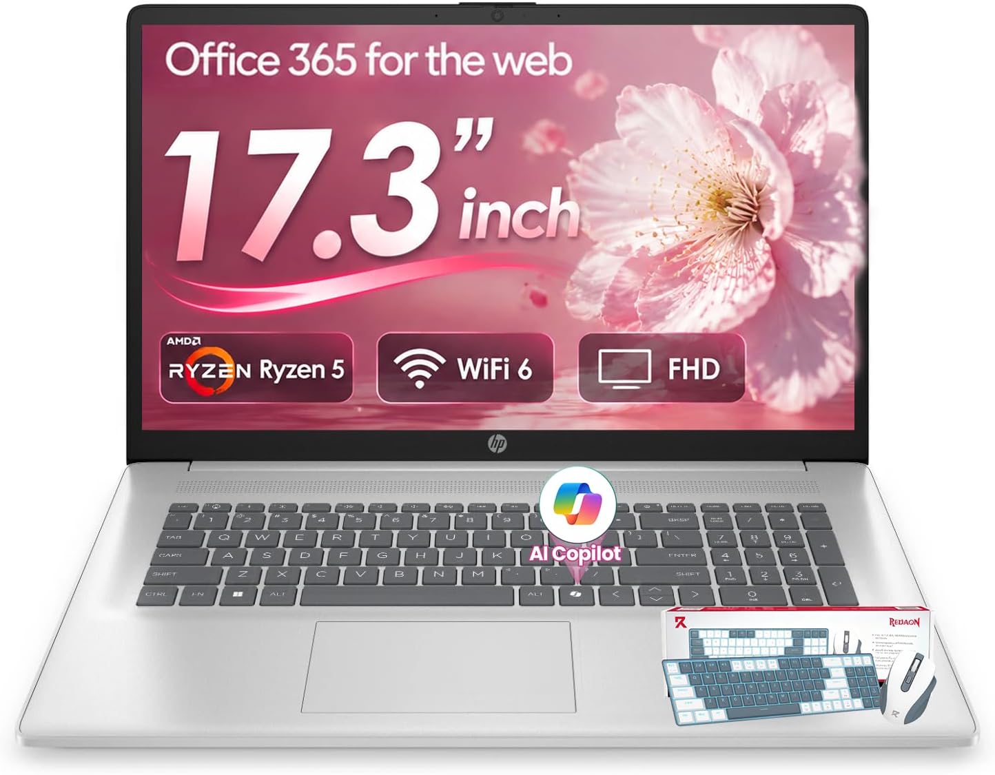 HP 17 Inch Laptop for Business, 64GB RAM & 2TB SSD, AMD Ryzen 5